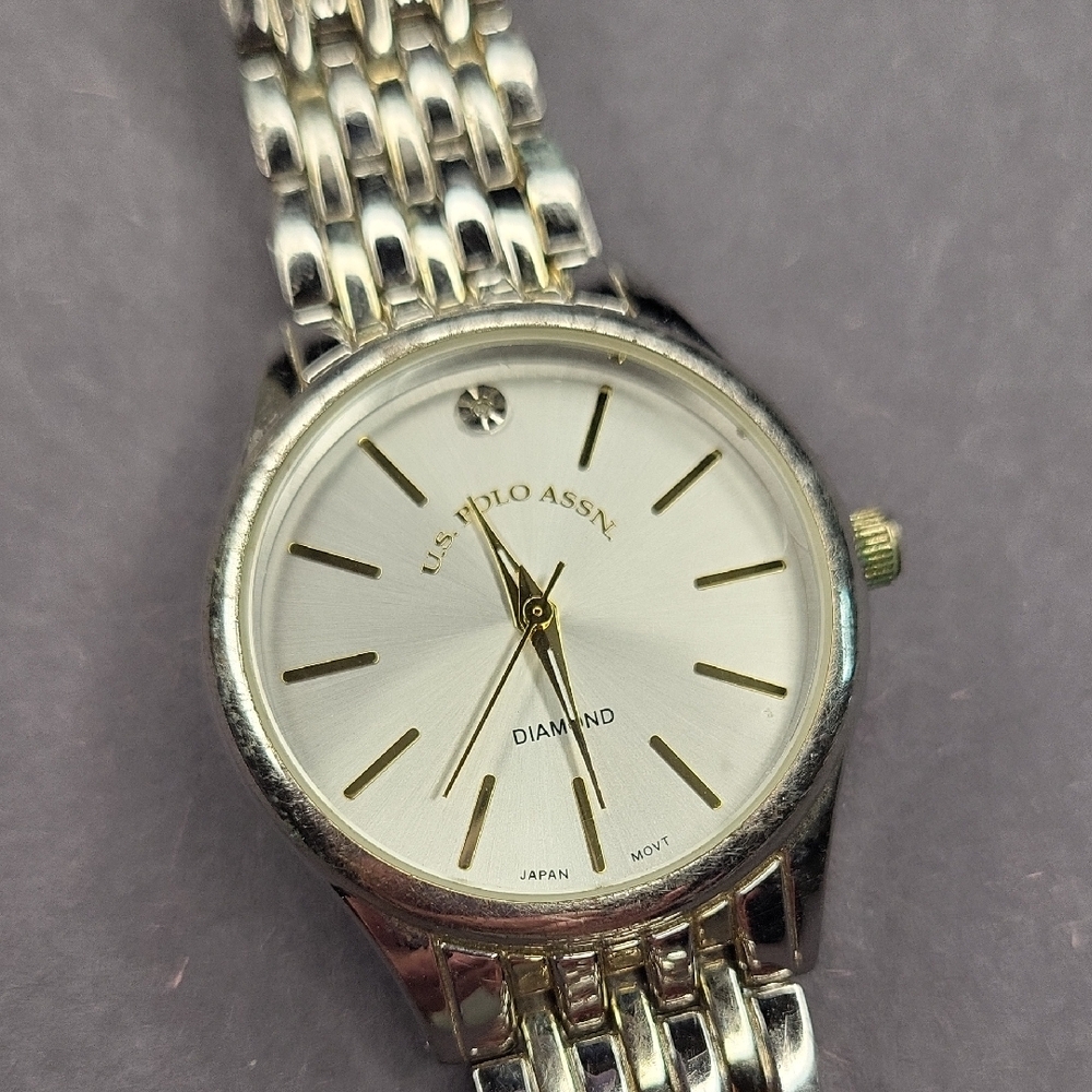 U.S. Polo Assn. Silver and Gold Watch